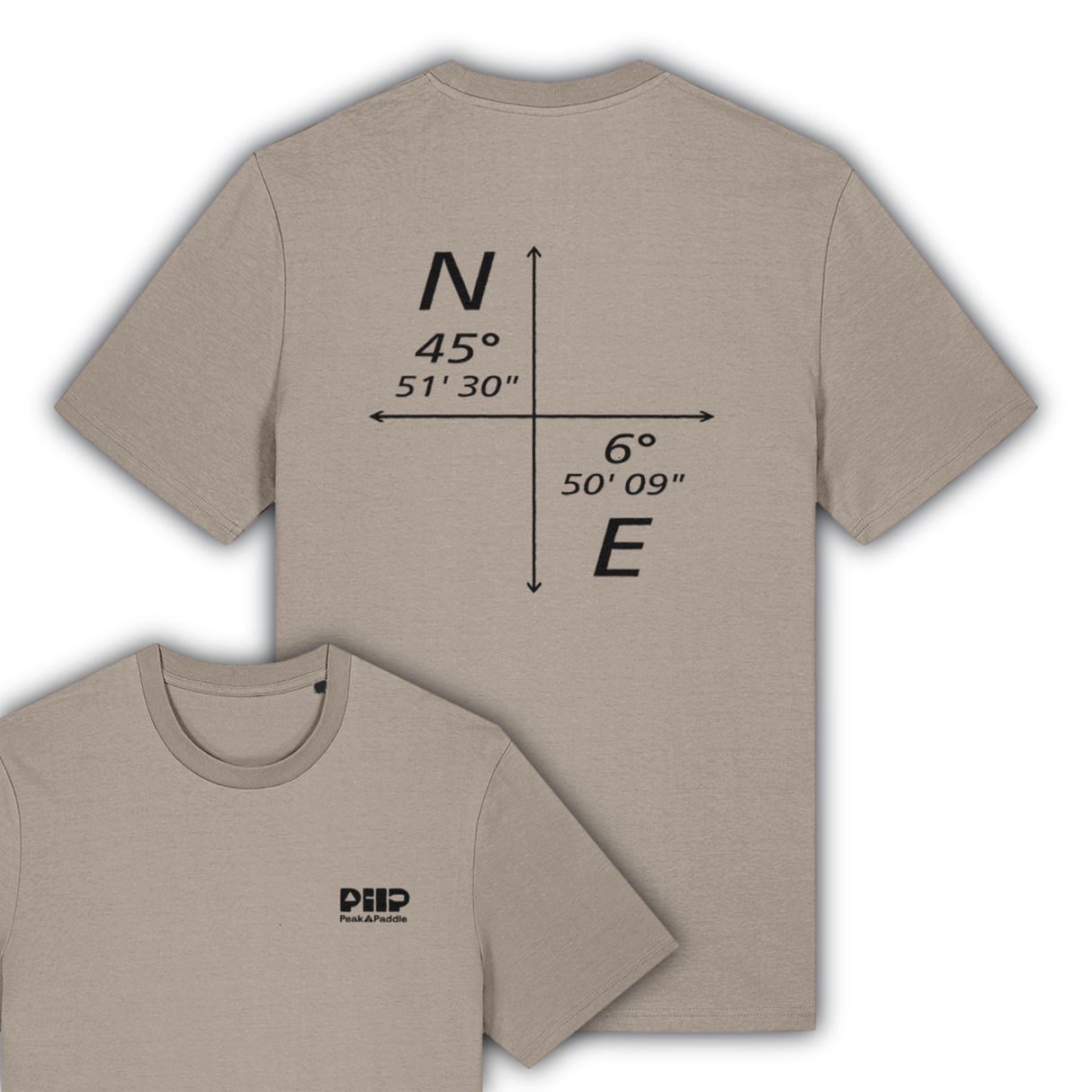 organic, find your line, t Shirt, peak 2 paddle