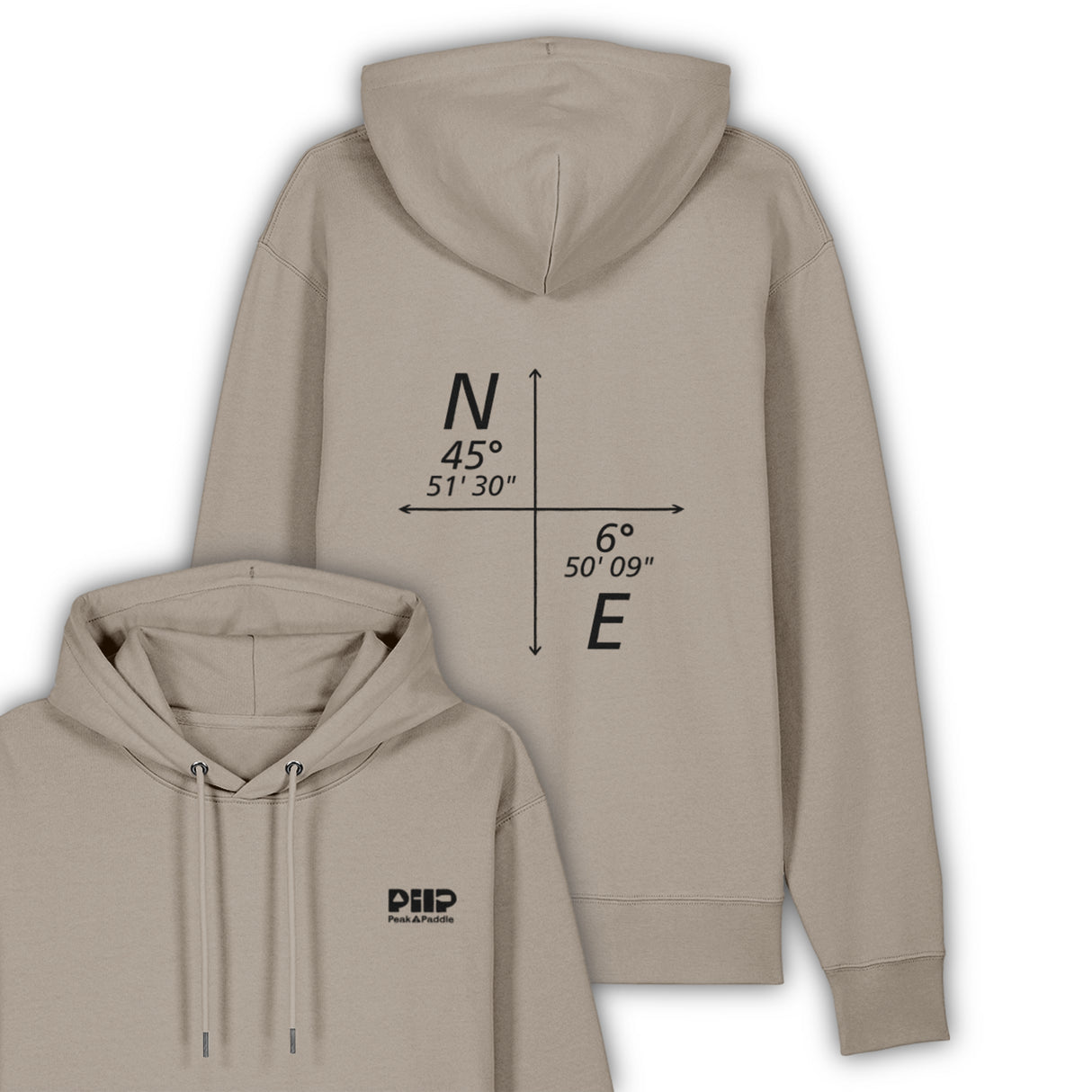 organic, find your line, hoodie, peak 2 paddle