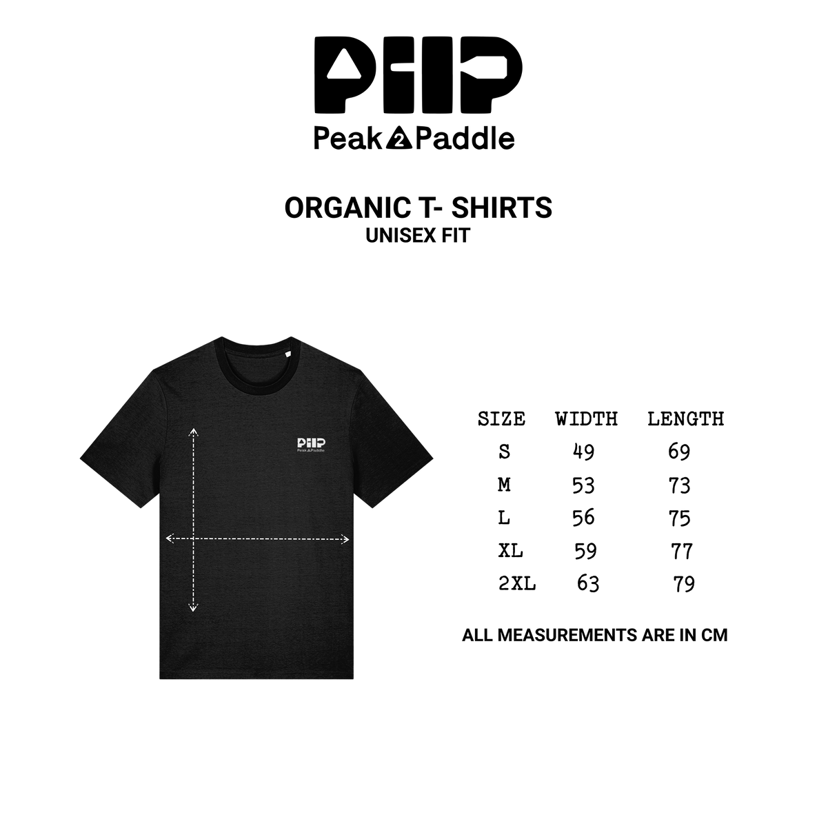 Organic "Find your Line" Tee - Black