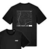 organic, find your line, t Shirt, peak 2 paddle